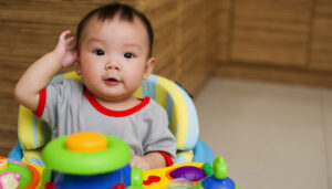 baby in a play space