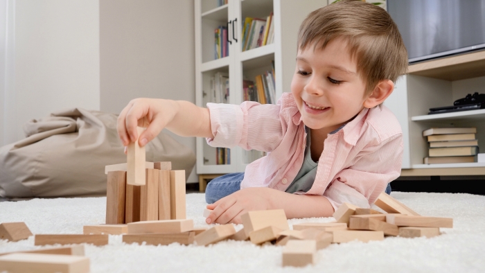 Oaktown Supply Toy Baby Blocks: 1.75 Large Wooden Blocks for 1 Year Old Toddler