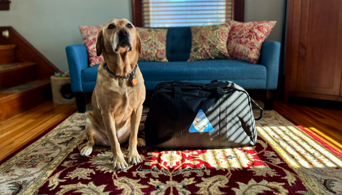 Safe Place Bedding travel bed packed in duffle bag