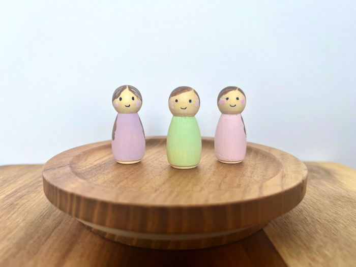 Wood Peg Dolls Unfinished 3.5 inch, Pack of 30 Wooden Peg People for DIY  Crafts
