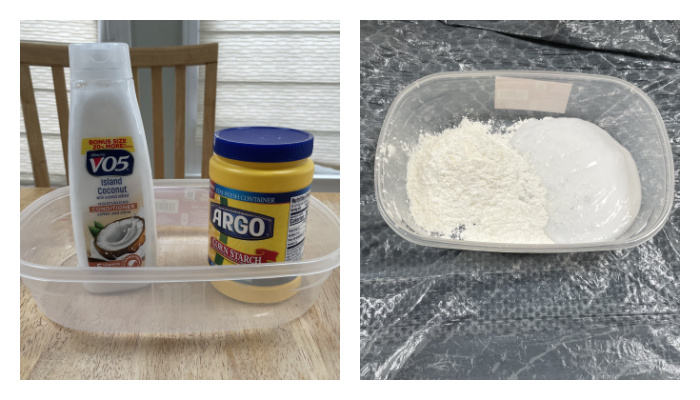 Ingredients for Cloud Dough Collage