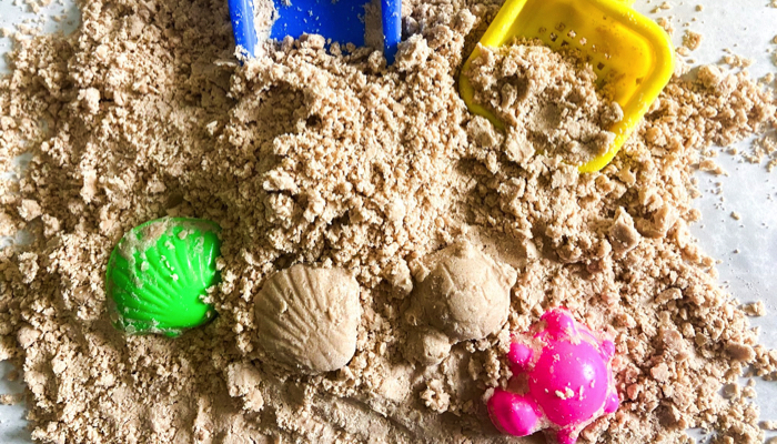 DIY edible kinetic sand