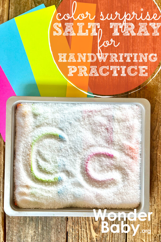 Color Surprise Salt Tray for Handwriting Practice
