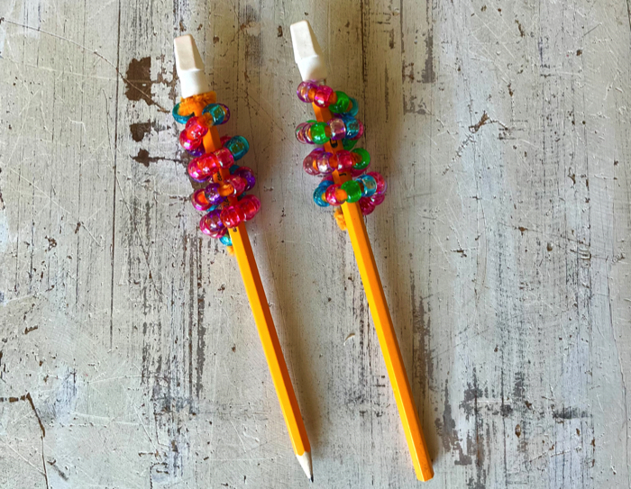 Bouncy pencil topper craft