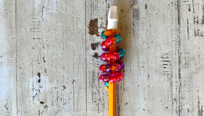 Bouncy pencil topper craft