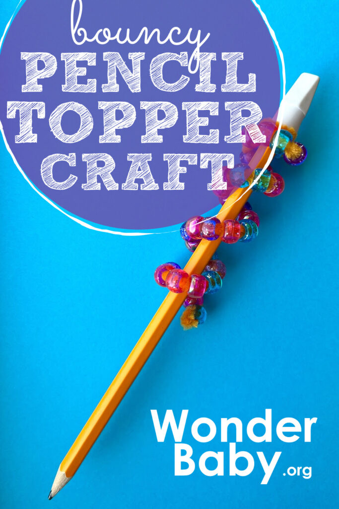 Bouncy pencil topper craft