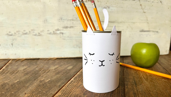 DIY Cat Pencil Holder Craft