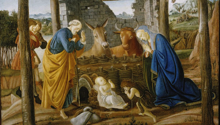 A painting of the nativity.