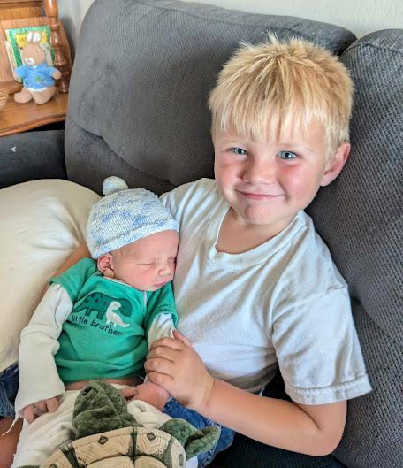 Peter with his little brother, Andrew.